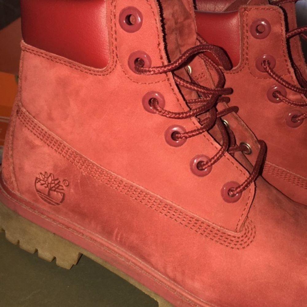 Premium timberland waterproof boot Medium red